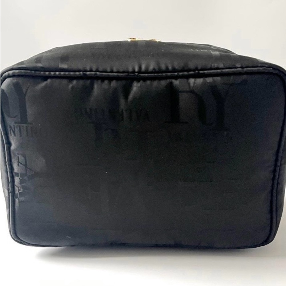 Valentino Black Canvas Vanity Bag with Gold Hardware - Picture 5 of 10